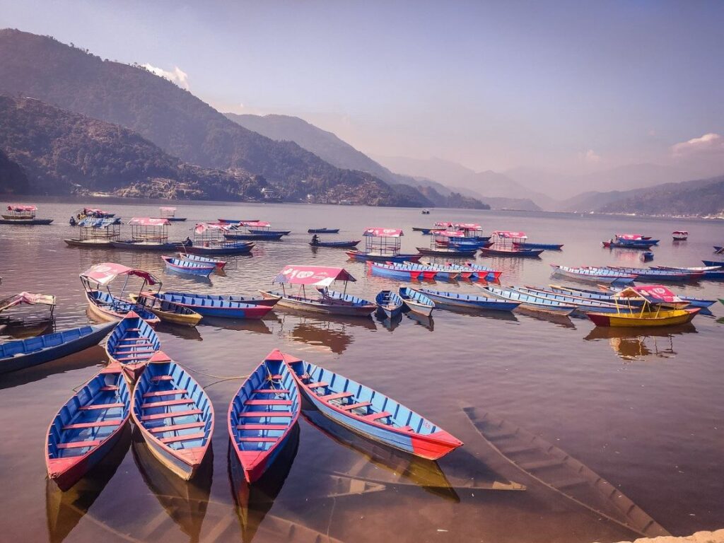 boats lake nepal
